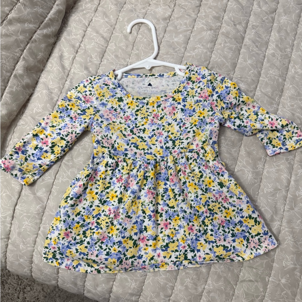 GAP Floral Kids Dress - Blue, Yellow, Pink